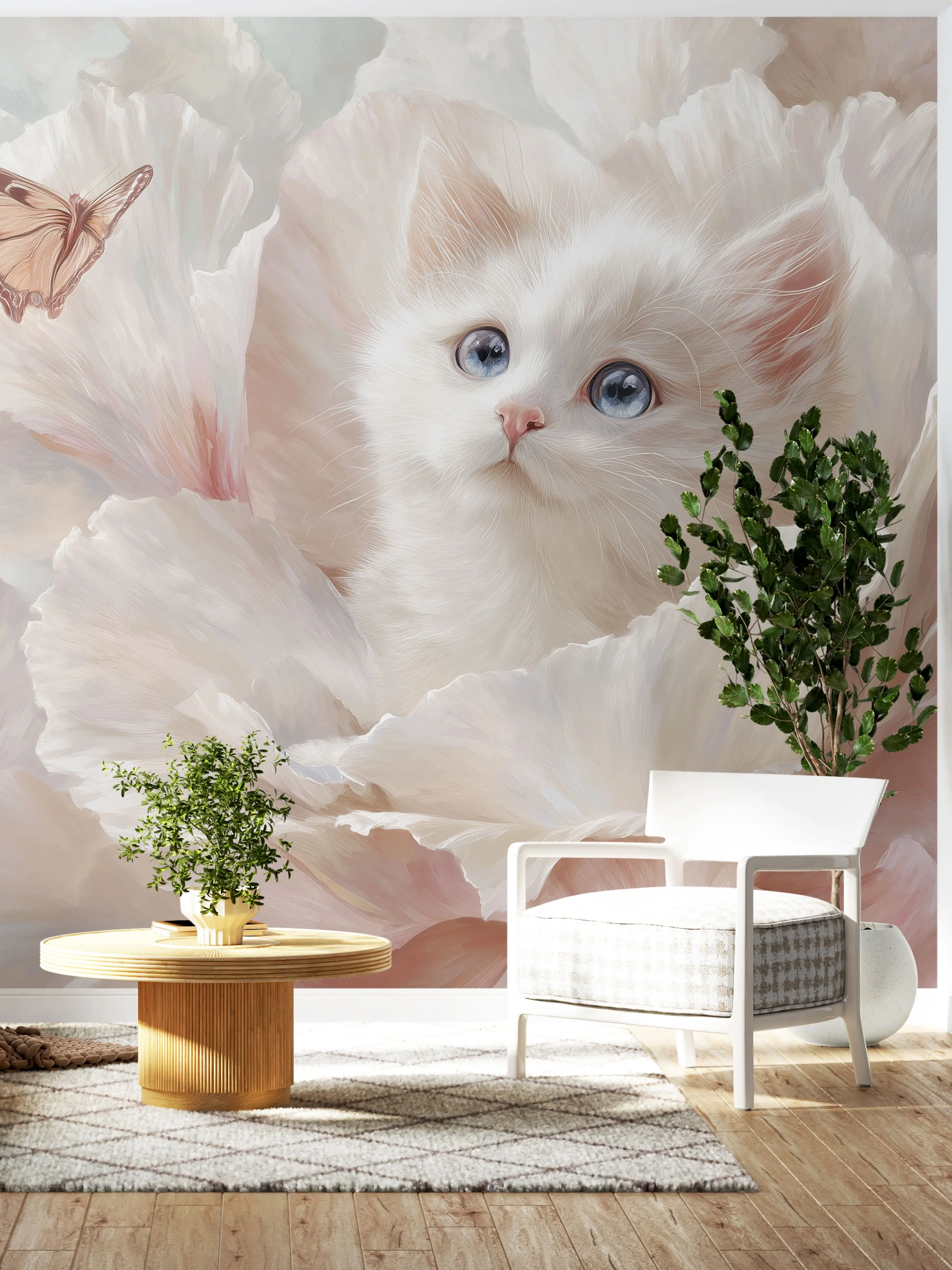 Розовый котенок