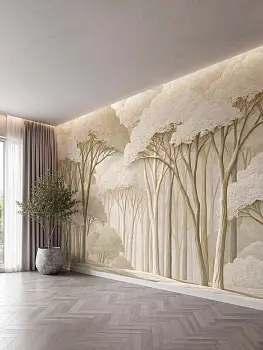 Лес, 3D-барельеф