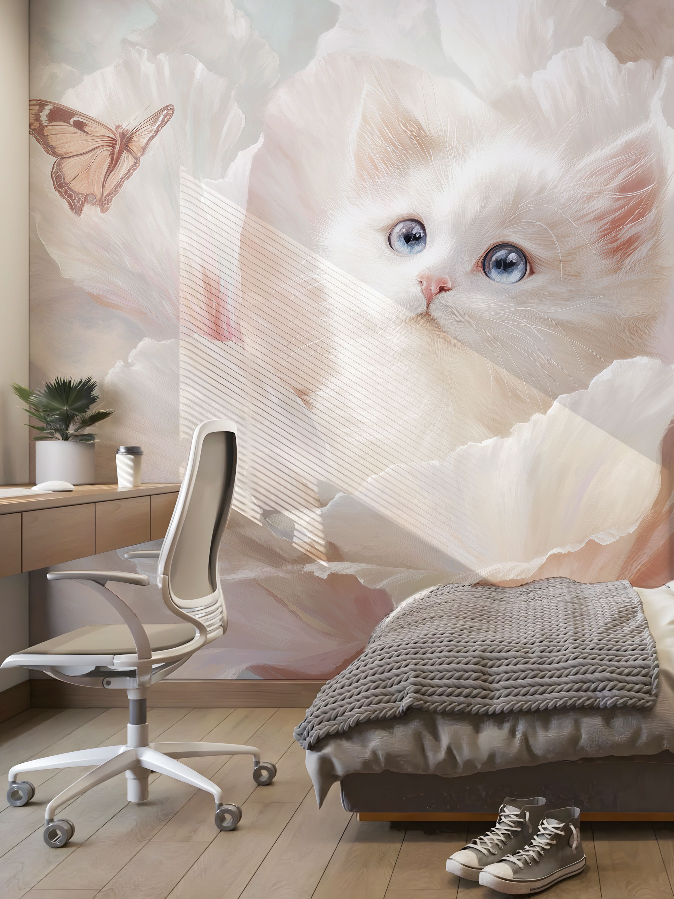 Розовый котенок