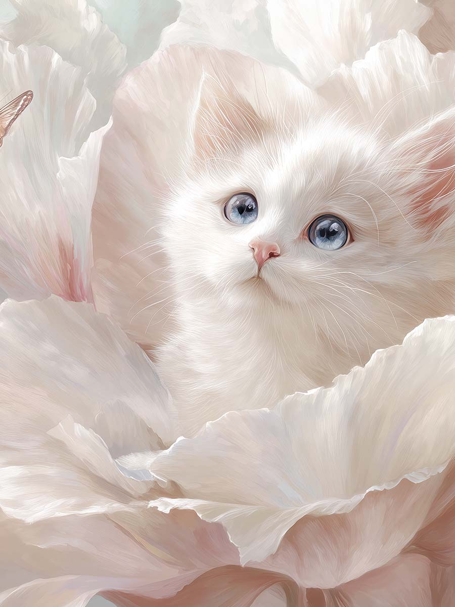Розовый котенок