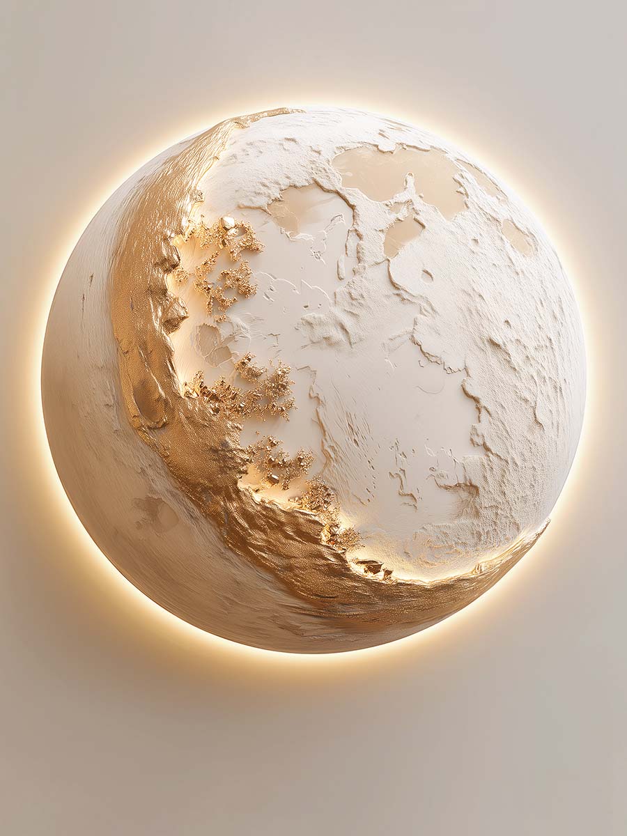 Луна, 3D-барельеф с подсветкой