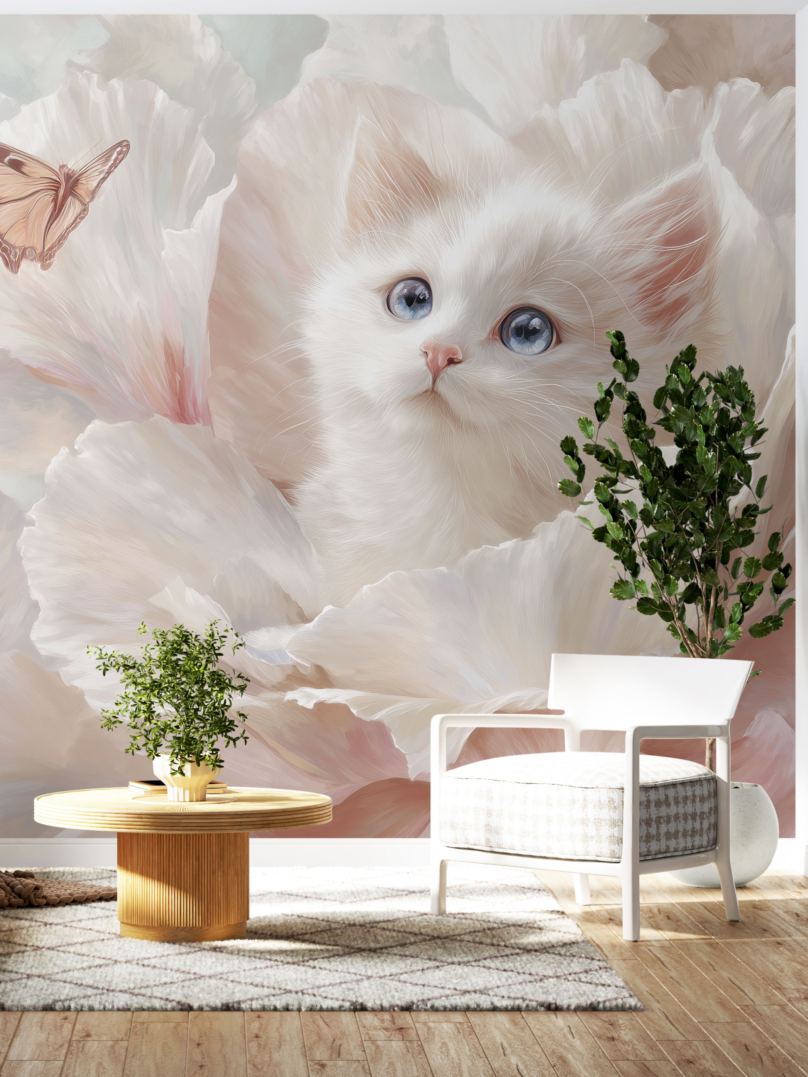 Розовый котенок