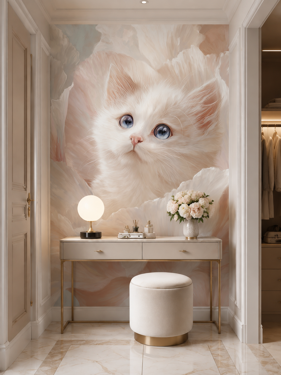Розовый котёнок