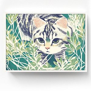 Кот в японском стиле