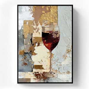 Абстракция "Бокал красного вина"