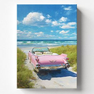 Розовый кабриолет