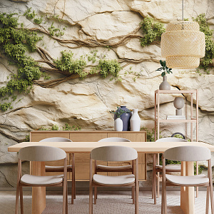 Скала с растениями