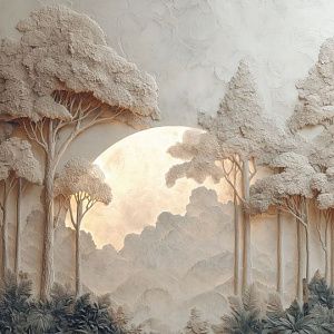 Закат в лесу