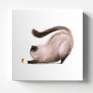 Кот и цыпленок