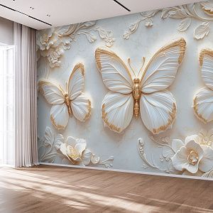 Бабочки с позолотой