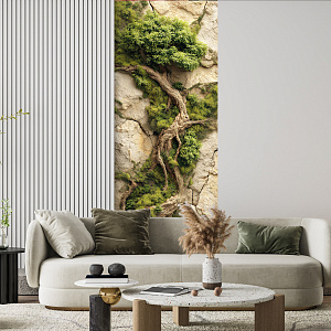 Скала с растениями