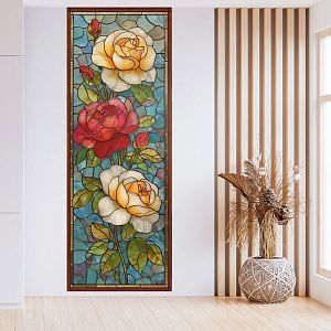 Витражные розы