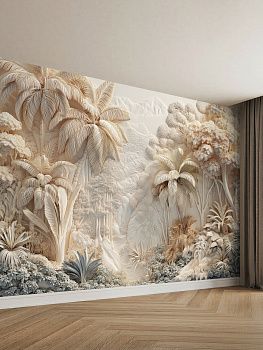 Тропический пейзаж, 3D-барельеф