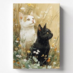 Котята на лугу