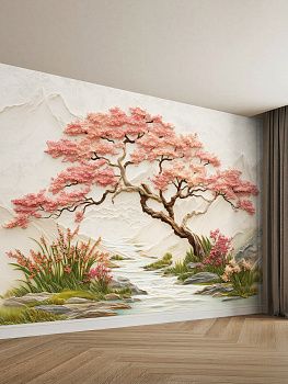 Японский пейзаж, 3D-барельеф