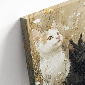 Котята на лугу