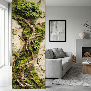 Скала с растениями