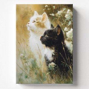 Котята на лугу