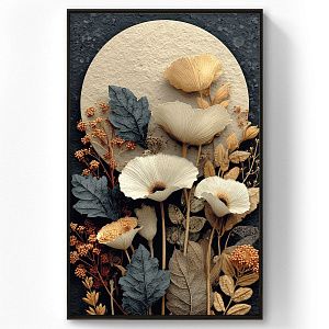 Цветы на черном фоне