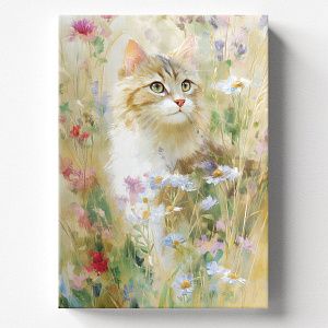 Котёнок в цветах