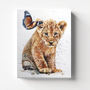 Львенок и бабочка
