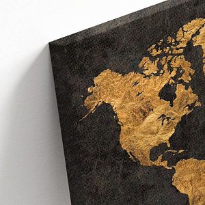 Карта мира в золоте