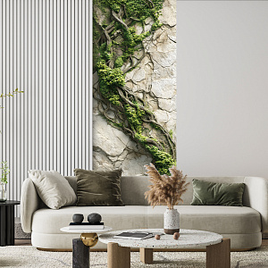 Скала с растениями