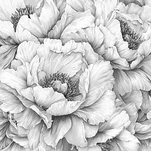 Черно-белые пионы