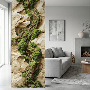 Скала с растениями