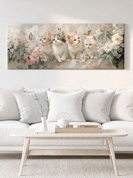 Котята в цветах