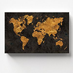 Карта мира в золоте