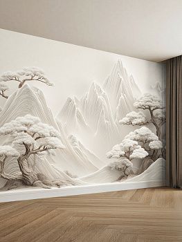 Японский пейзаж, 3D-барельеф