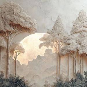 Закат в лесу