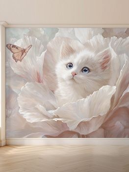Розовый котенок