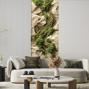 Скала с растениями