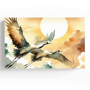 Стая журавлей