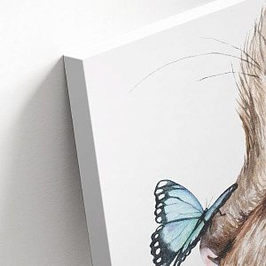 Котенок и бабочка