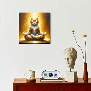 Кот медитирует