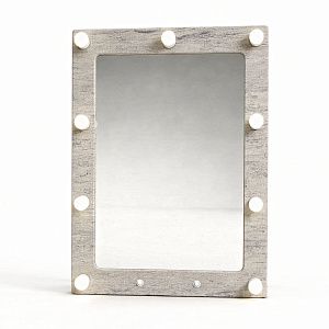 Большое вертикальное зеркало, 70х85 см,  серый шпат