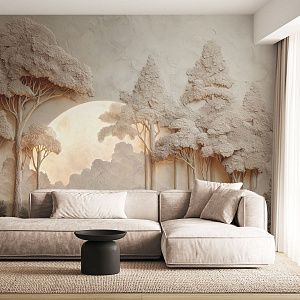 Закат в лесу