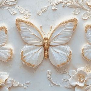 Бабочки с позолотой