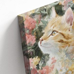 Котёнок в цветах